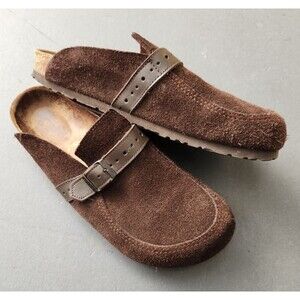 BIRKENSTOCK Eaton Slip On Casual Clog Brown Suede Shoes Women's US 10 EU 41